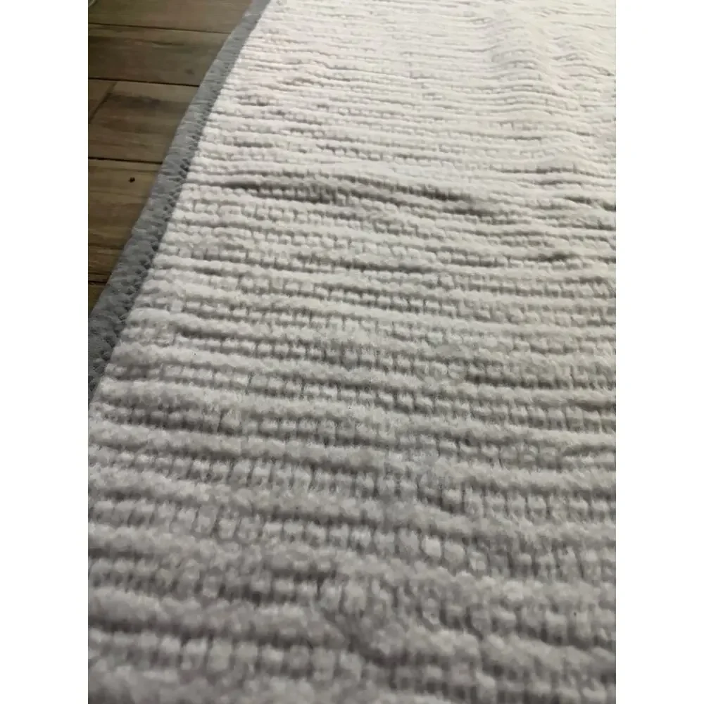 Stewart House Collection by Fieldcrest Twin Blanket Gray Textured Made USA 64x86